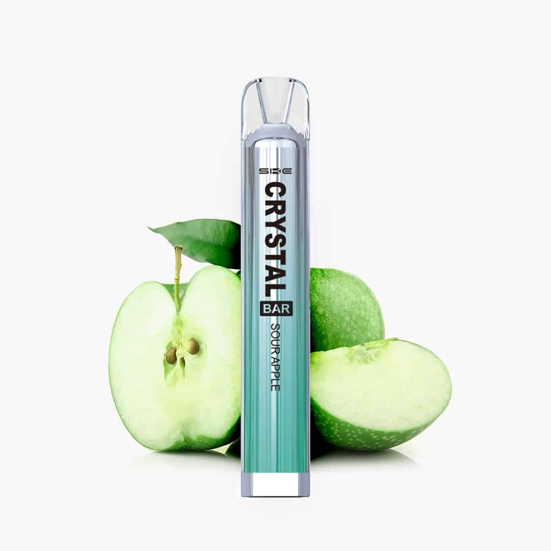 SKE Crystal Bar Disposable Vape – Sour Apple: En Fräsch Nyhet för Vape-användare i Sverige